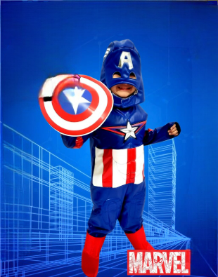 Disfraz de Capitán América Polinam